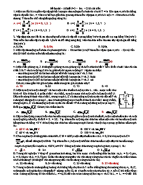 Đề và đáp án ôn thi Vật lí lớp 12 - Mã đề 534